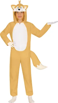 Immagine prodotto di Volpe Animale Tuta Bambini Costume Cappuccio Coda Carnevale Divertimento Outfit Avventura Gioco Kigurumimi Animale Mondo Fantasia Celebrazione Tempo Animale Faccia Creativa Festa Volpe, Taglia: 128/134 Colore: Giallo
