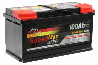 Immagine prodotto di Batteria auto Speed Max AGM Start&Stop 100Ah 850A 12V