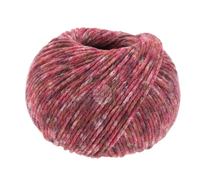 A ball of yarn on a white background.