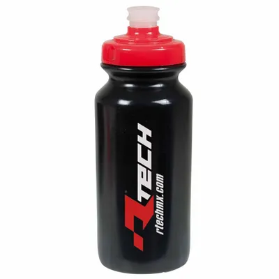 Zdjęcie produktu dla Rtech – plastikowa butelka, czarna/czerwona, jeden rozmiar