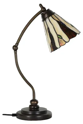 Produktbild von Clayre & Eef Tiffany Tischlampe Ø 27x51 cm Beige Glas