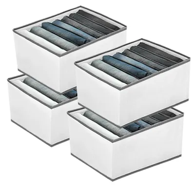 Obrázok produktu pre 4 kusy organizérov na oblečenie s 7 priehradkami