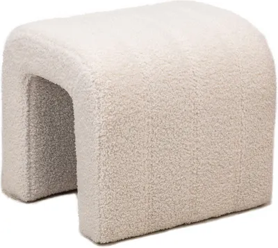 Produktbild von Hocker aus Wolle Weiß