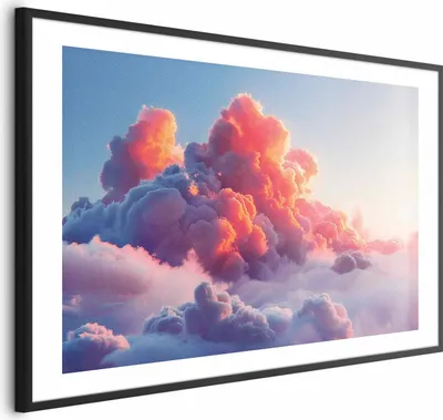 Produktbild von Posterpapier Poster - Dusk Spectacle: Clouds in Shades of Pink and Purple 90x60 cm Muster b-H-10030-ao-a