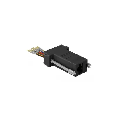 Zdjęcie produktu dla DELOCK D-Sub 9 Pin Buchse zu RJ45 Buchse Montagesatz schwarz