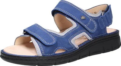 Produktbild von Finn Comfort Wanaka-Soft Damensandale,Atoll/Cement, Leder, Classic - Marken Finn Comfort, Blau, leder (orida/nubuk)