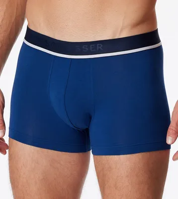 Image de Schiesser boxer lot de 3 95/5 organic Coton boxer briefs blue /dark blue / black hommes