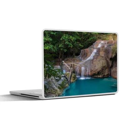 Produktbild von MuchoWow® Laptop Aufkleber Sticker Cover Wasserfall - Felsen - Landschaft 30x22 cm - Laptop-Sticker