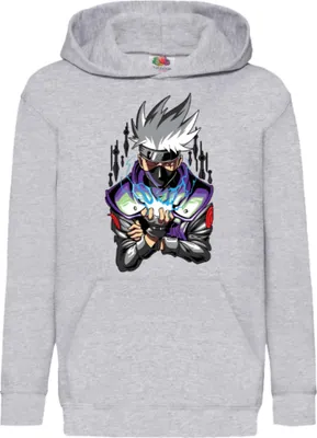 Produktbild von Kinder Kapuzenpullover Japan Manga Comics Anime Naruto Kakashi Hatake Sharingan Var-036 Kakashi Sharingan, 12-13 Jahr - 152 / Grau
