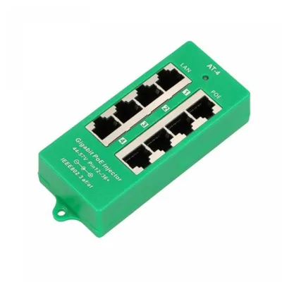 Zdjęcie produktu dla Extralink 4 Portowy, Gigabit PoE Injector, Aktywny, 4 porty Gigabit 802.3at/af, Mode A