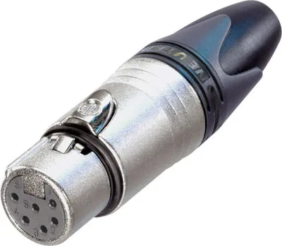 Produktbild von Neutrik NC6FXX, XLR, Schwarz, Silber, Polyurethan, IP40, 50 V, 7,5 A