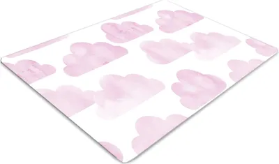 Produktbild von Stuhlunterlage Bürostuhlunterlage 120 cm x 90 cm Bodenmatte Bürostuhlunterlage - Rosa Wolken