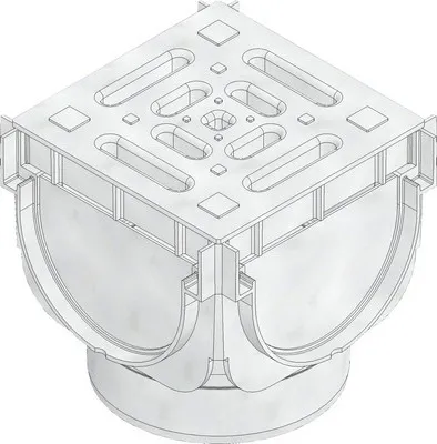 Produktbild von Hauraton TOP X Universalkasten komplett silber DN/OD 110 mm