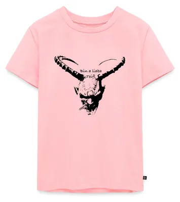 Produktbild von Spreadshirt Krampus Bin A Liaba Teifl Kinder Premium T-Shirt, 122/128 (6 Jahre), Rosa