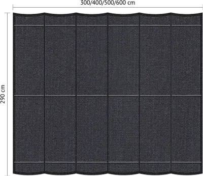 Produktbild von SHADOW COMFORT 2,9 x 3 m Faltsonnensegel Sonnensegel Carbon Black