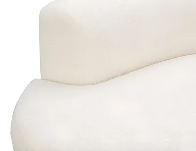 Produktbild von Designer Wohnzimmer Garnitur Weißer 4-Sitzer Designer Stoffsessel
