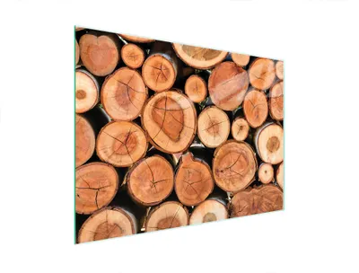 Produktbild von Robustes Schneidebrett aus gehärtetem Glas mit Holzoptik, 40x30 cm, langlebig für die Küche