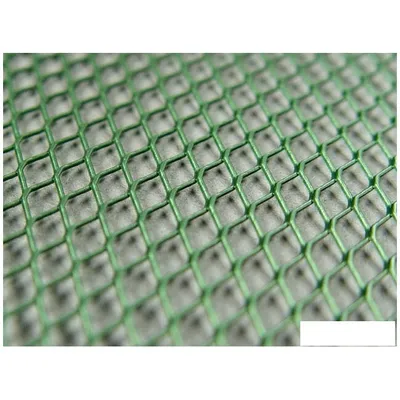 Image de Grille de protection Racinggitter, modèle STR8, couleur verte anodisée, en aluminium, dimensions 30 x 30 cm, mailles fines, compatible avec Yamaha Aerox 50