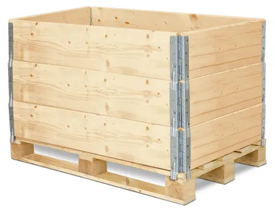 Image de Garronda 3 pièces rehausse en bois pour palette caisse de rangement en bois rehausse de palette caisse en bois Natural