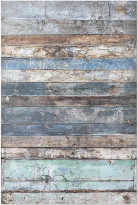 Produktbild von Zerrissene alte Holzbretter – Vinyl Fußmatte – 60x90 cm – Rutschfest, Pflegeleicht & Langlebig