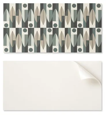 Obrázok produktu pre Samolepiaca vinylová doska s potlačou, vhodná do obývačky, rozmer 100 x 50 cm, abstraktný geometrický vzor