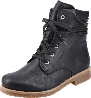 Immagine prodotto di Rieker donna stivaletto stringato piatto con zip 73514, misura:39 EU, colore:Nero