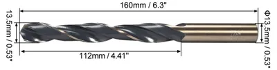 Produktbild von Spiralbohrer mit 13.5 mm Reduzierter Schaft Hochgeschwindigkeitsstahl 4341 mit 13.5 mm Schaft