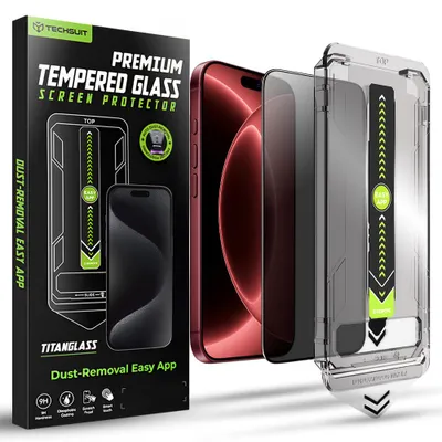 Obrázek produktu pro Techsuit - TitanGlass FullCover ochranné sklo pro ochranu soukromí pro iPhone 18 Pro Max - černé