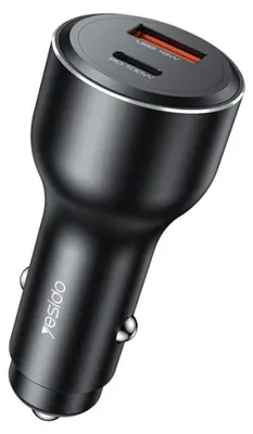Zdjęcie produktu dla Yesido Ładowarka Samochodowa Y65 118W Qc3.0 Usb-A+C Black / Czarny