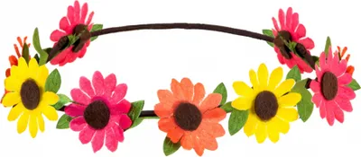 Produktbild von 60er Hippie Stirnband mit Blumen
