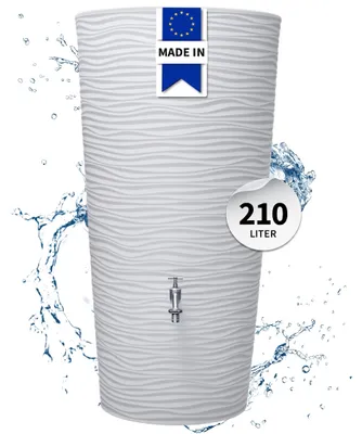 Productafbeelding van GARANTIA NATURA 2in1 beplantbare regenton 210 Liter arctic incl. plantenschaal, AI-gegenereerde afbeelding