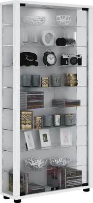 Produktbild von VCM my home Lumo Maxi Vitrine weiß 8 Fachböden