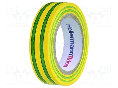 Zdjęcie produktu dla Taśma elektroizolacyjna szerokość: 15 mm długość: 10 m / kolor = żółty - zielony - uziemienie