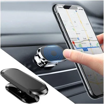 Immagine prodotto di Supporto automatico per smartphone - Regolabile a 360 gradi - Magnetico - In silicone - Nero - Leggero - 47,5 g
