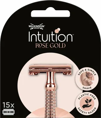 Image de Wilkinson Intuition - Recharges - Rasoir rose doré - Deluxe - 15 lames - 1 pièce