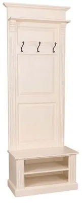 Produktbild von Casa Padrino Jugendstil Wand Garderobe mit Ablagefächer - Landhaus Stil Garderobenschrank