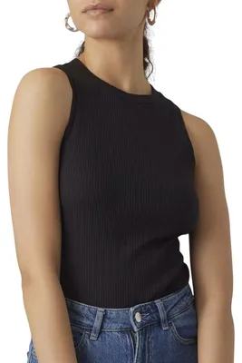 Produktbild von Vero Moda 5715366899261, Tank Top, Erwachsener, Weiblich, Schwarz, M, Runder Halsausschnitt