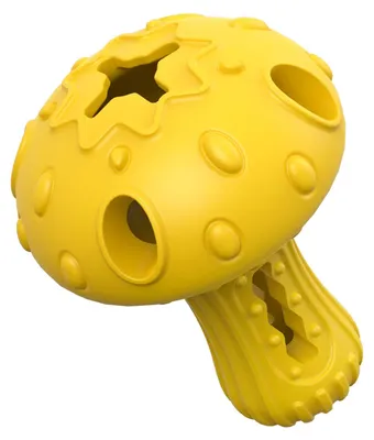 Immagine prodotto di Giocattolo da masticazione resistente per cani, realizzato in gomma indistruttibile e ideale per la pulizia dei denti, adatto a razze grandi (colore giallo)