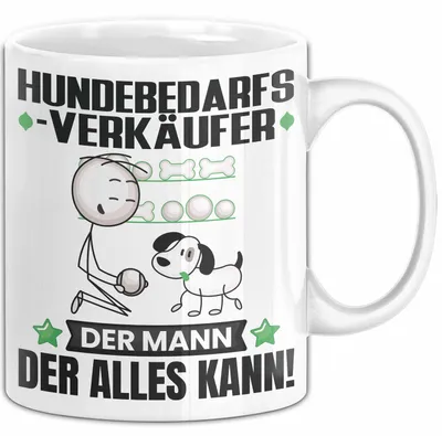 Produktbild von Hundebedarfsverkäufer Tasse Geschenk für Hundebedarfsverkäufer Der Mann Der Alles Kann Geschenkidee zum Geburtstag (Weiß)