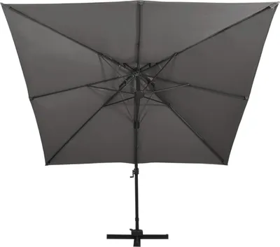 Obrázok produktu pre vidaXL Svetelný dáždnik s vetraním 300x300 cm antracitový