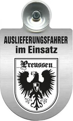 Produktbild von Einsatzschild Windschutzscheibe incl. Saugnapf - Auslieferungsfahrer im Einsatz - 309365 - incl. Regionen nach Wahl Color - Region Preussen