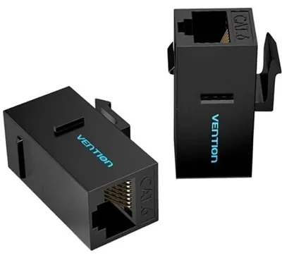 Produktbild von Vention IPGB0-5, Adapter, ABS, Polycarbonat (PC), Schwarz, RJ-45, -20 - 60 °C, 14,6 mm