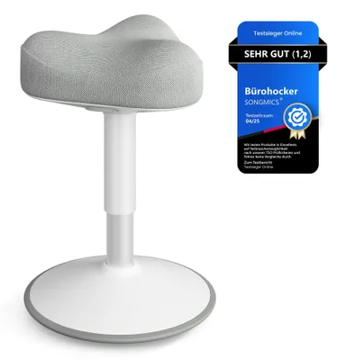 Obrázek produktu pro SONGMICS, stojací židle, otočná o 360°, výškově nastavitelná (48-65,5 cm) – šedá