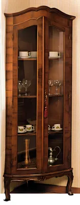 Produktbild von Vitrine Schrank Klassische Eck Vitrinen Wohnzimmer Wohnzimmer Schränke Anrichte
