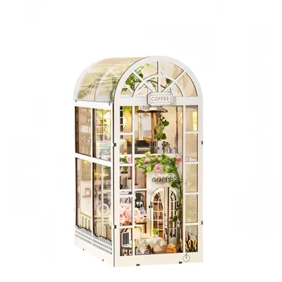 Book Nook Kit DIY Miniatürhaus mit LED, Holz, 176 Teile