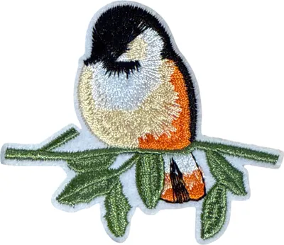 Produktbild von Vogel-Robin-Emblem-Aufnäher zum Aufbügeln