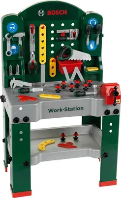 Produktbild von 8580 Work-Station | 44-teilig | Werkbank inkl. Arbeitssplatte mit Lernfunktion | Maße: 61 cm x 44,5 cm x 101 cm | Spielzeug für Kinder ab 3 Jahren