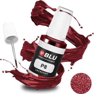 Produktbild von BLU Auto Lackstift Rot kompatibel für Ford P8 Pepper | Auto Lack Reparatur Ausbesserungslack