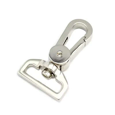 Produktbild von 2 Schnapphaken mit Wirbel 53 x 26mm Gurtbreite 20mm Karabiner