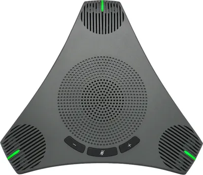 Zdjęcie produktu dla Mikrofon konferencyjny Aibecy USB z funkcją głośnomówiącą – mikrofon komputerowy o charakterystyce dookólnej, nagrywanie dźwięku w zakresie 360°, z przyciskiem wyciszenia, do Skype'a / wideokonferencji / kursów online / transmisji na żywo / gier / codziennego czatowania